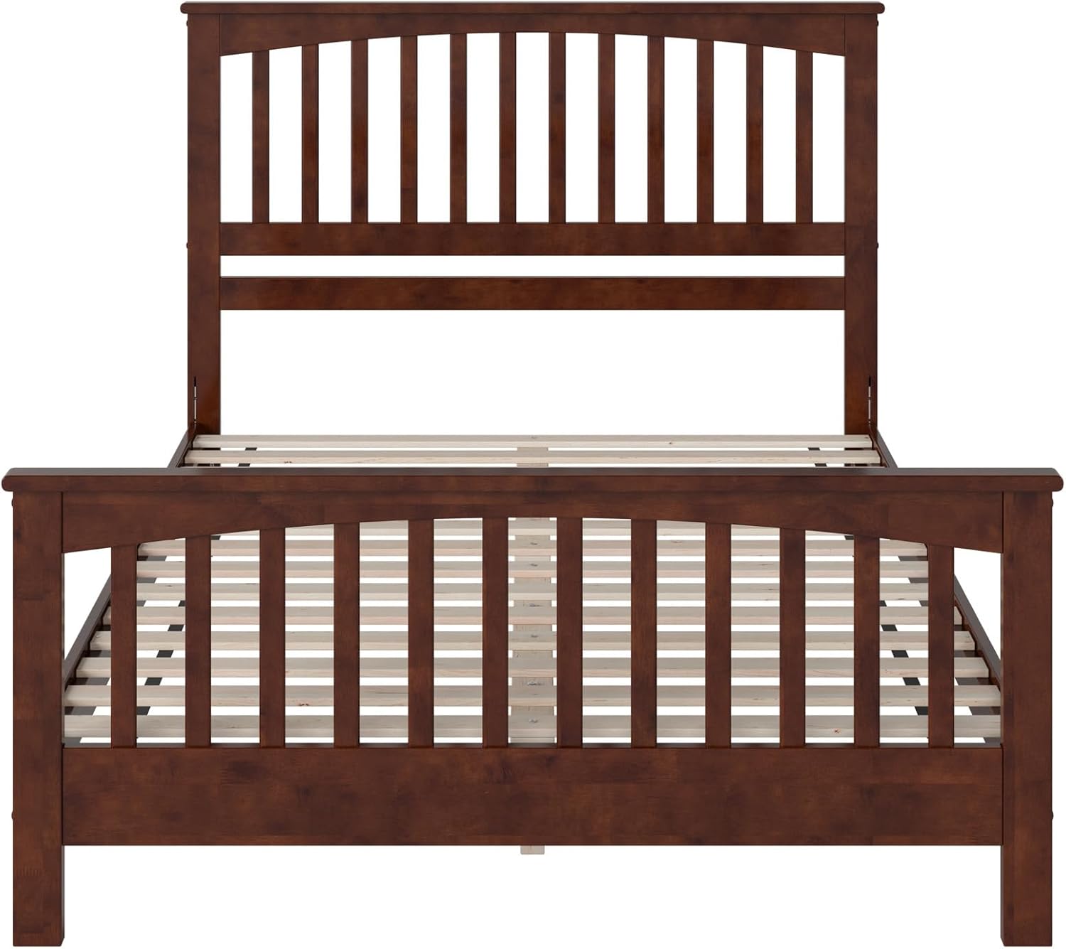 AFI, Camilla Queen Low Profile Platform Bed with Matching Footboard, Walnut