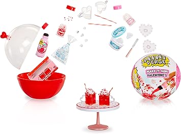 MGAs Miniverse Make It Mini Valentines Mini Collectibles, Mystery Blind Packaging, Valentines Day, Seasonal, Sweetheart, DIY, Crafts, Resin Play, Replica Food, NOT Edible, Collectors, 8+