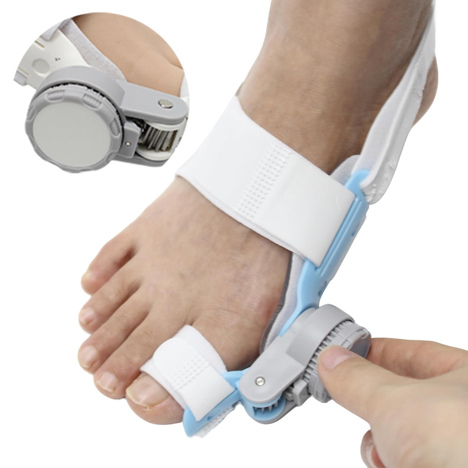 Adjustable Bunion Corrector for Women/Men, Dual-Direction Knob Steel-Reinforced Big Toe Spacers, Orthopedic Splint for Hallux Valgus, Hammer Toe & Foot Pain Relief