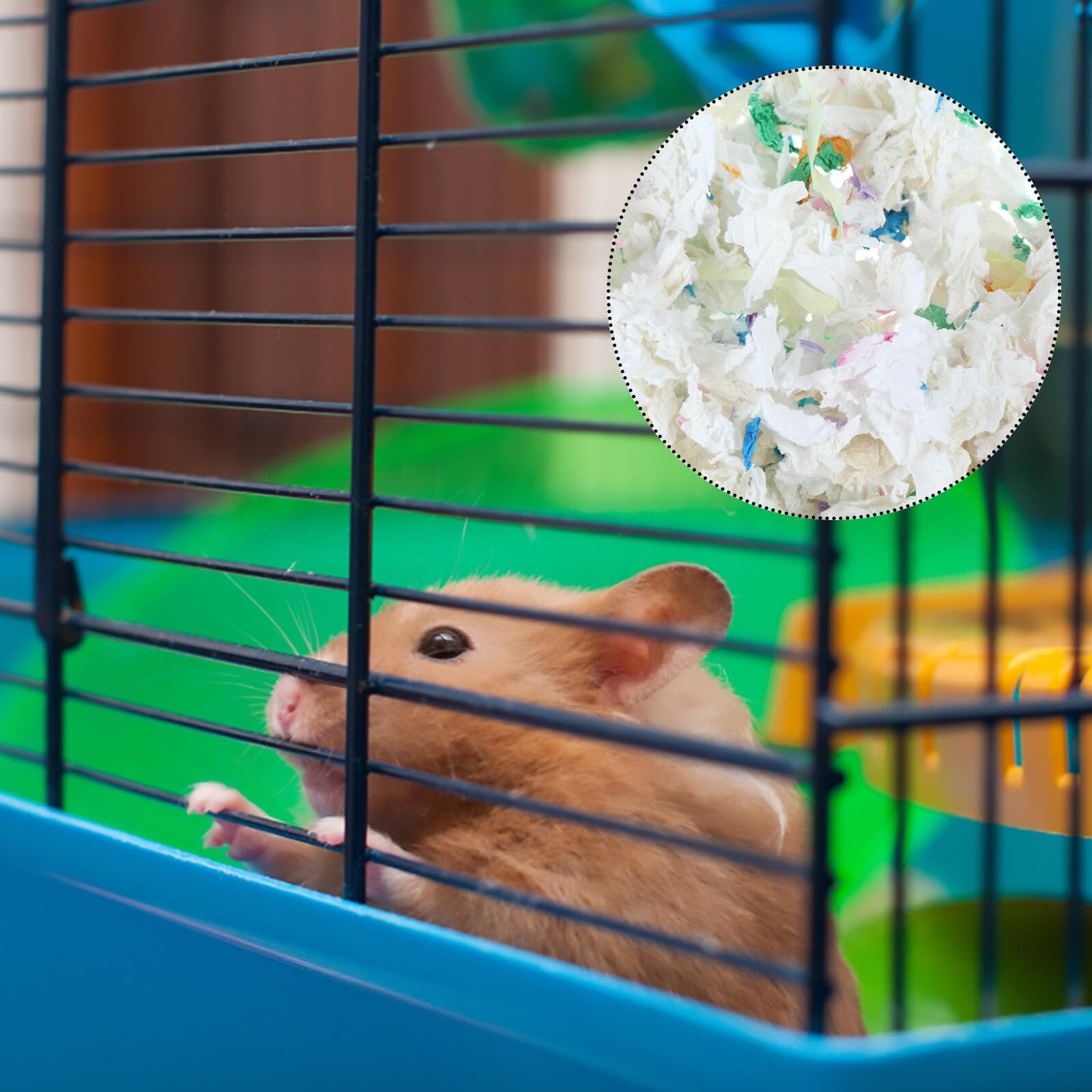 ORFOFE Rivestimento Assorbente per Gabbia Criceti e Piccoli Animali in Carta 450g, Previene Odori e Sporco, per Habitat di Topi e Animali Domestici