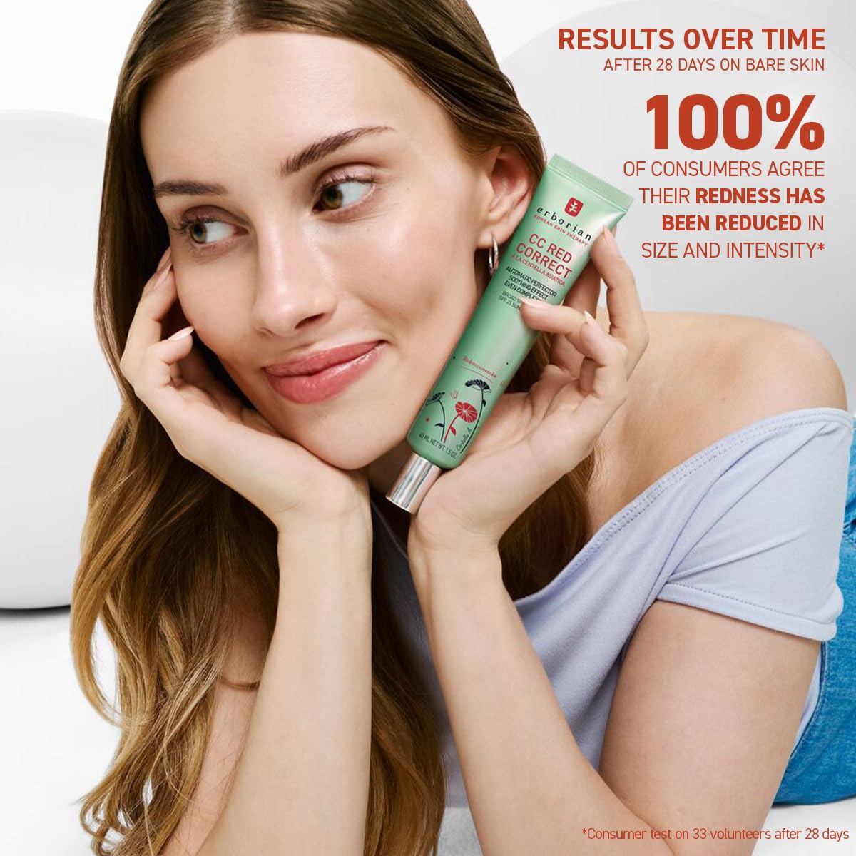 Erborian CC Red Color Correcting SPF 25 Green Pigment Cream, Neutralizes Redness, Calms Skin, Lightweight, Tone‑Perfecting Primer, Korean Skincare - Image 4