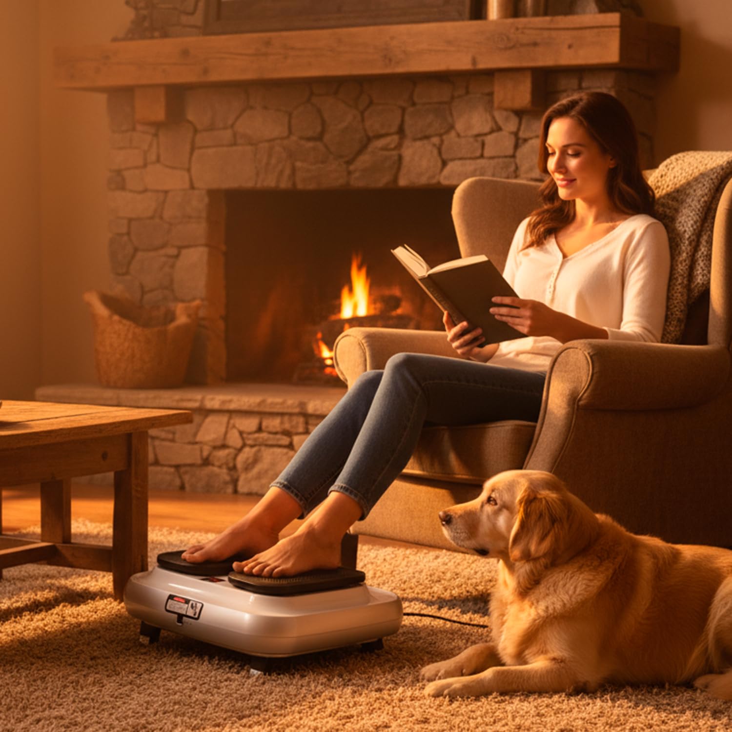 Bonplus Fit Legs Appareil d’exercice pour les pieds et les jambes à intensité réglable avec télécommande