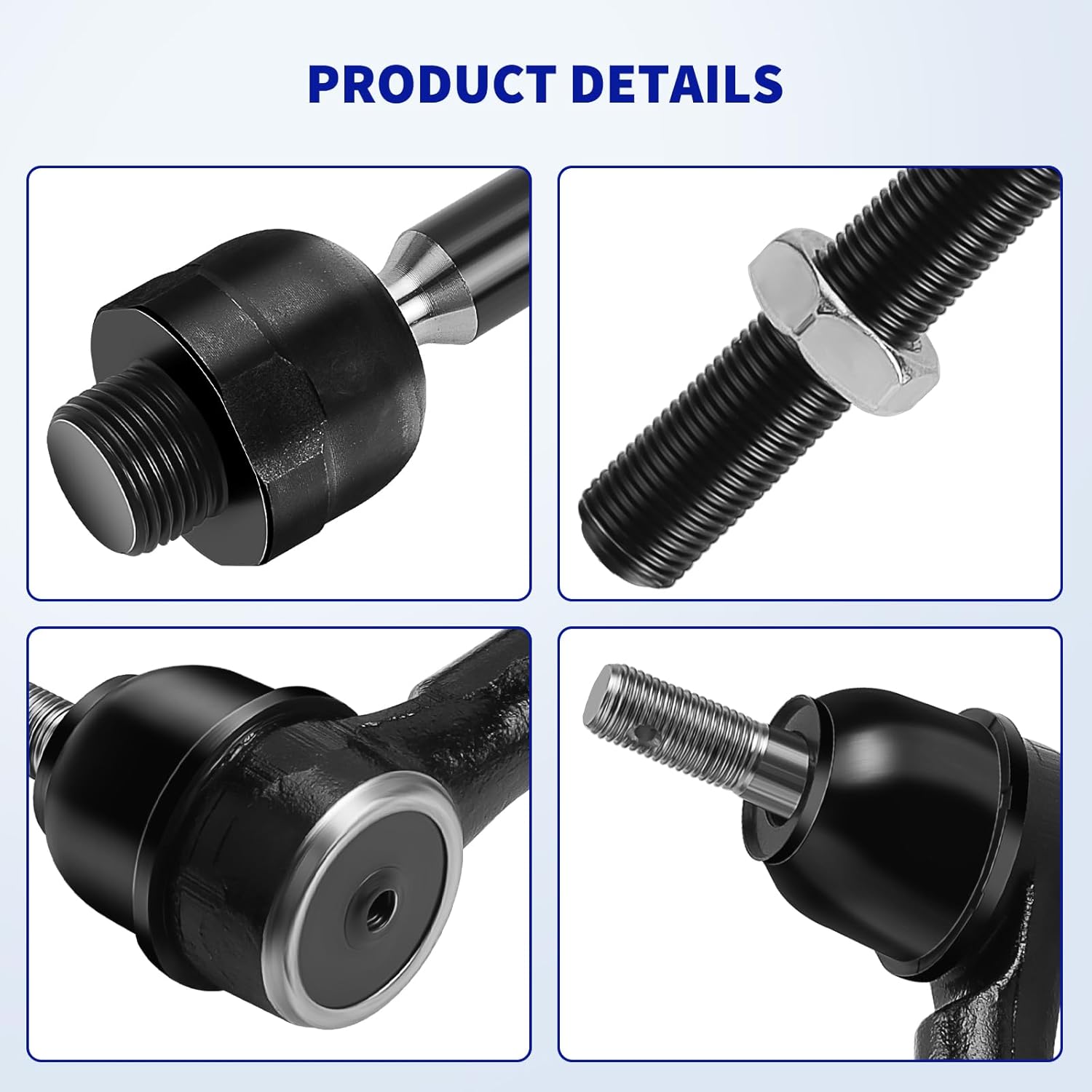 Front Tie Rod Ends for 2007-2013 Chevy Silverado Avalanche Suburban Tahoe GMC Sierra Yukon XL 1500 Cadillac Escalade ESV EXT, 4 Inner and Outer Tie Rod Ends 2 Boots, EV800084 ES8002234-6Pcs