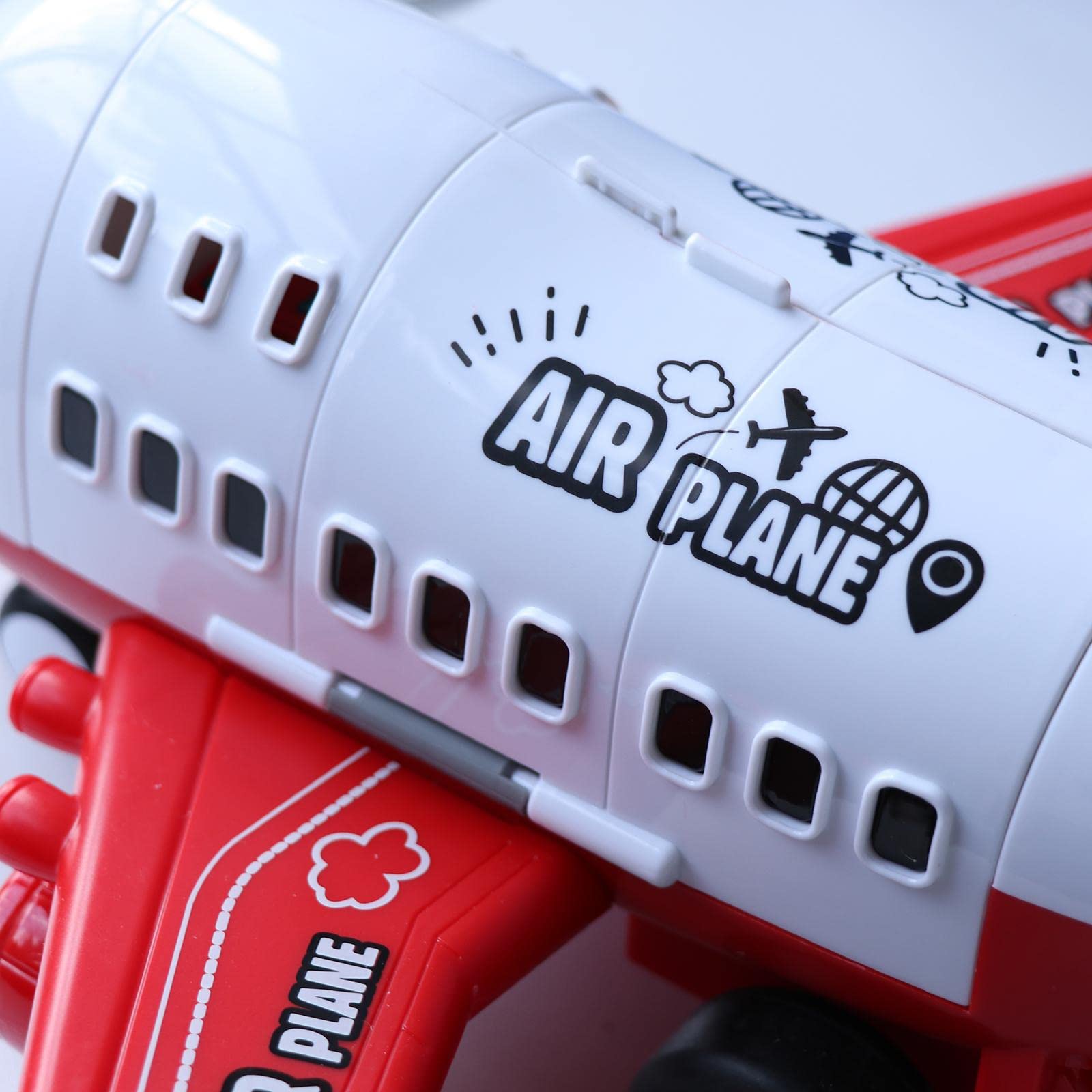MagiDeal Aereo Passeggeri Giocattolo Grande Inerzia Portacarri Veicoli Alloy Adatto per Trasporto Giocattoli Gioco Bambini Esposizione Casa Collezione, Rosso 6 Antincendio Camion