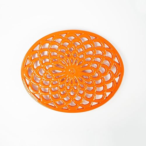 Miniatura 6 de HAWOK Salvamanteles ovalados de hierro fundido esmaltado Azul Marino