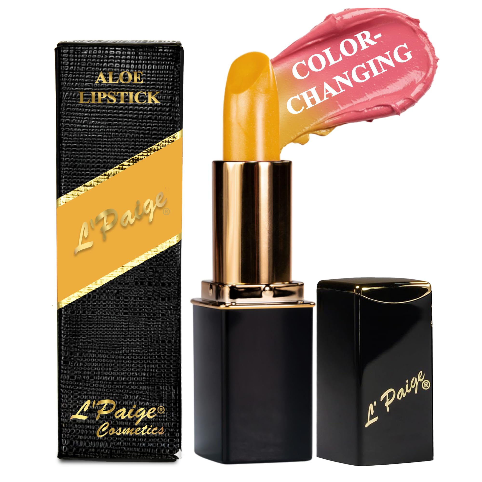 (LYW) YELLOW CHANGEABLE Lipstick All-Natural AloeVera Long-lasting Moisturizing