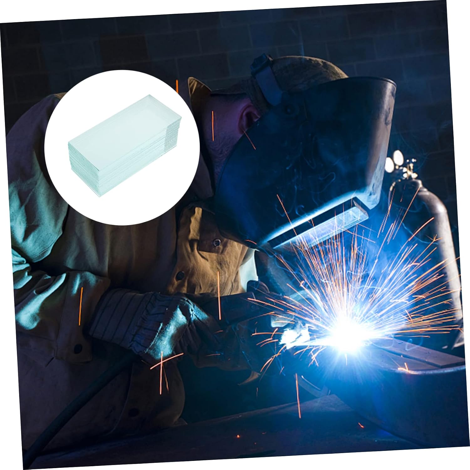 Glass Material Welding Protective Lens Replacement for Welding Helmets 20pcs Set