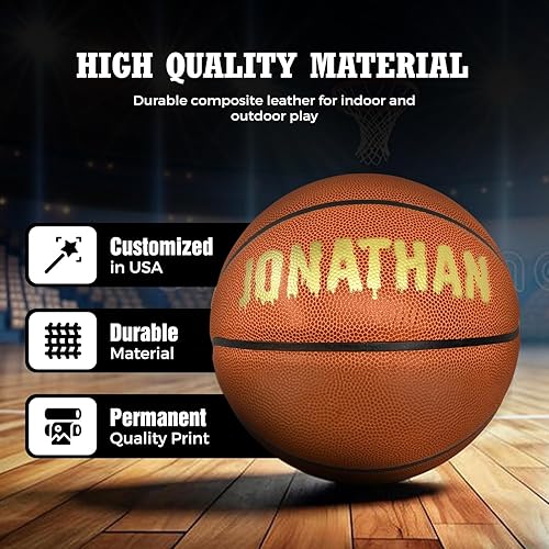 Miniatura 6 de Baloncesto personalizado TF250 para interior o exterior - Personalizado con tu nombre o texto - Regalo de baloncesto ideal para hijo, hija, niño