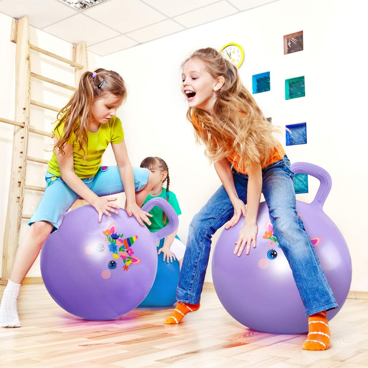 EVERICH TOY Hopper Ball, Hopping Toys for Toddlers,20 inch Hopping Ball Toys for Kids Age 7-12, Gift for Boys and Girls ,with Pump : Toys & Games