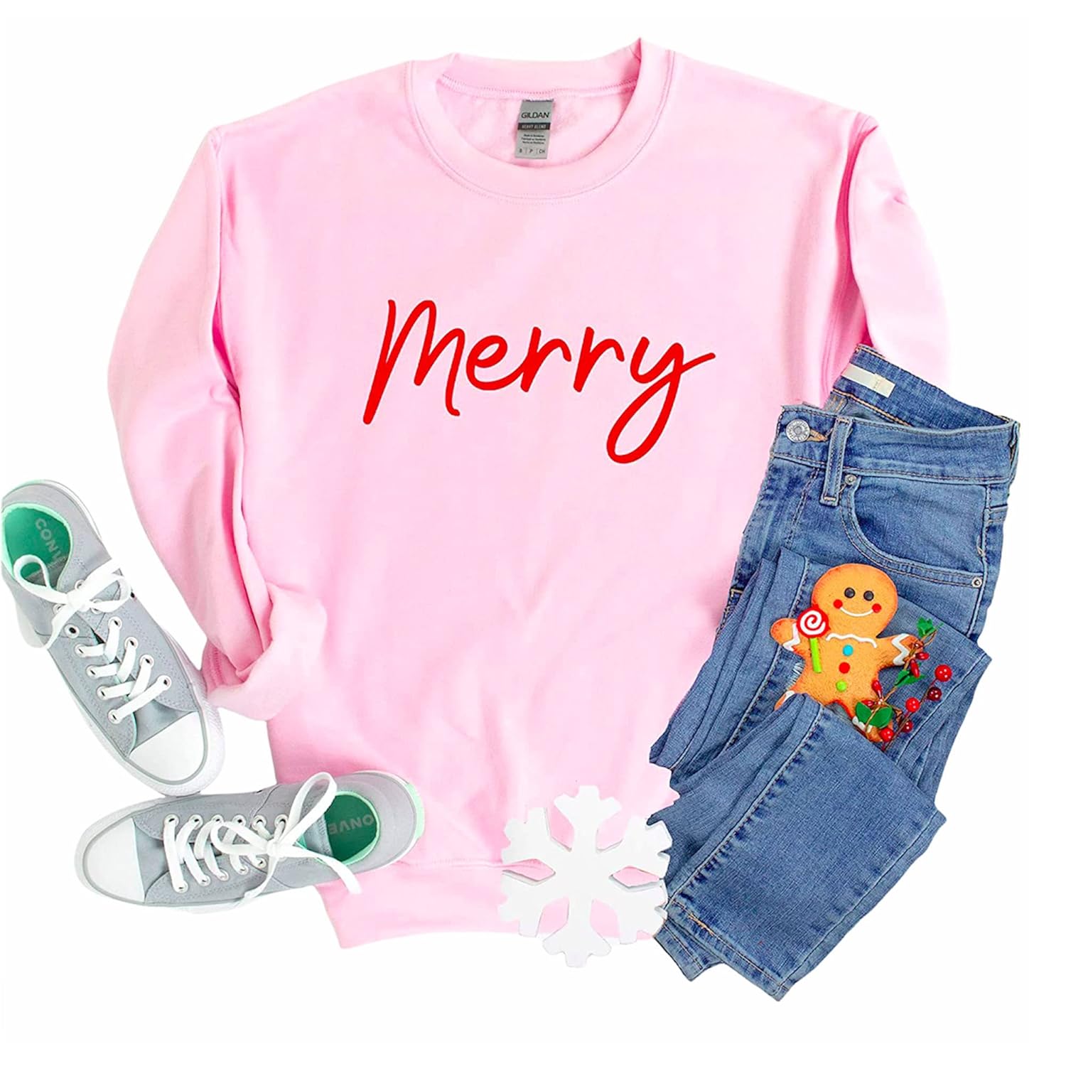 merry pink sweatshirt