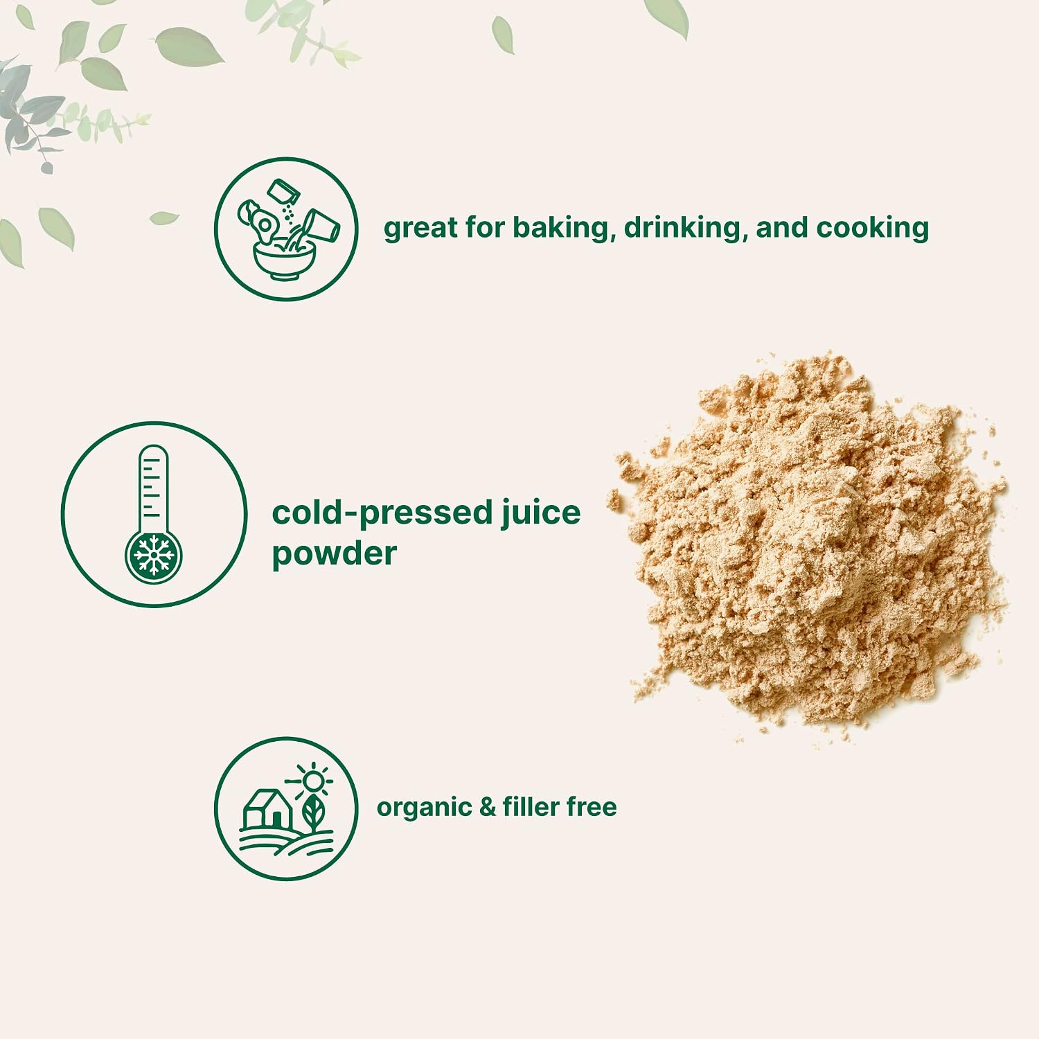 Organic Mango Juice Powder, 8 Ounce, Cold Pressed, Rich in Immune Vitamin C for Immune System Support, and Great Flavor for Drinks, Smoothie and Beverages, Non-GMO