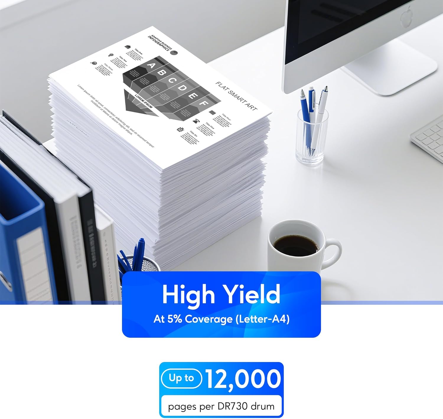 DR730 Drum Unit Replacement for Brother DR-730 DR730 DR 730 Compatible with HL-L2395DW HL-L2370DW HL-L2350DW HL-L2390DW MFC-L2710DW MFC-L2750DW DCP-L2550DW Printer(2 Drum, NOT Toner) - Image 4