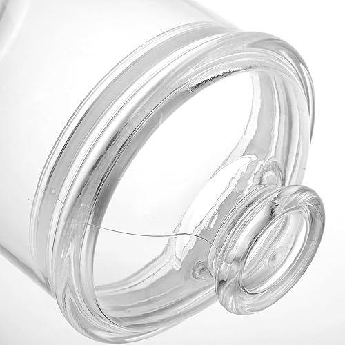 Miniatura 9 de DEAYOU Paquete de 4 tarros de plástico transparente para boticario, recipientes de almacenamiento de plástico con tapa hermética, soporte de bolas