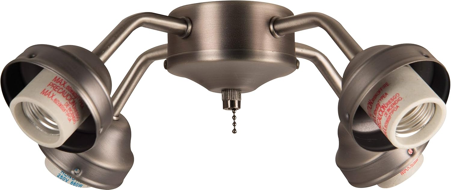 Craftmade F400-AN-LED Universal Ceiling Fan Fitter, 4 Light LED 36 Total Watts, Antique Nickel