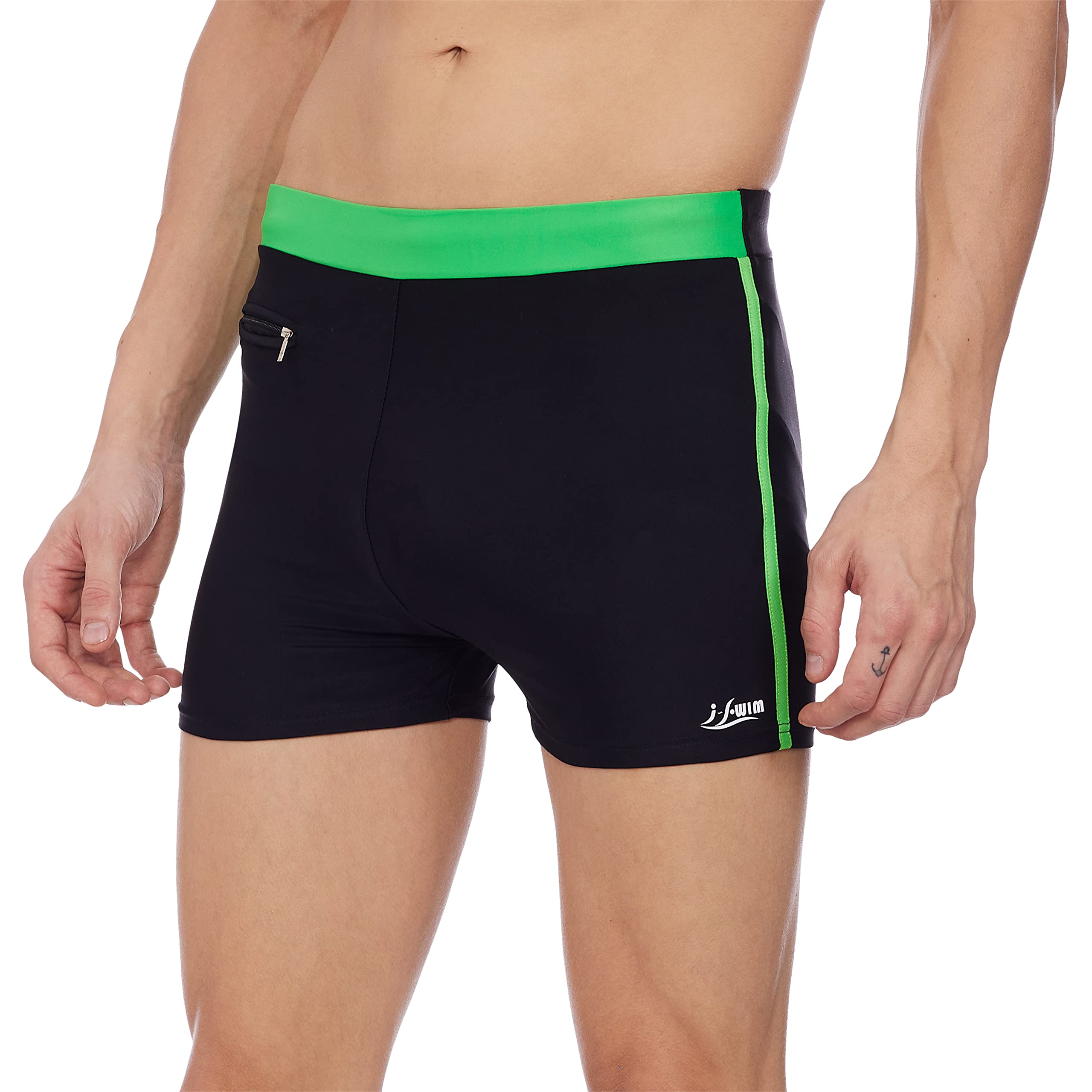 Mens Costume Is-010 Size 2XL Black/Lime with Swimming Goggles Is-501-image-45