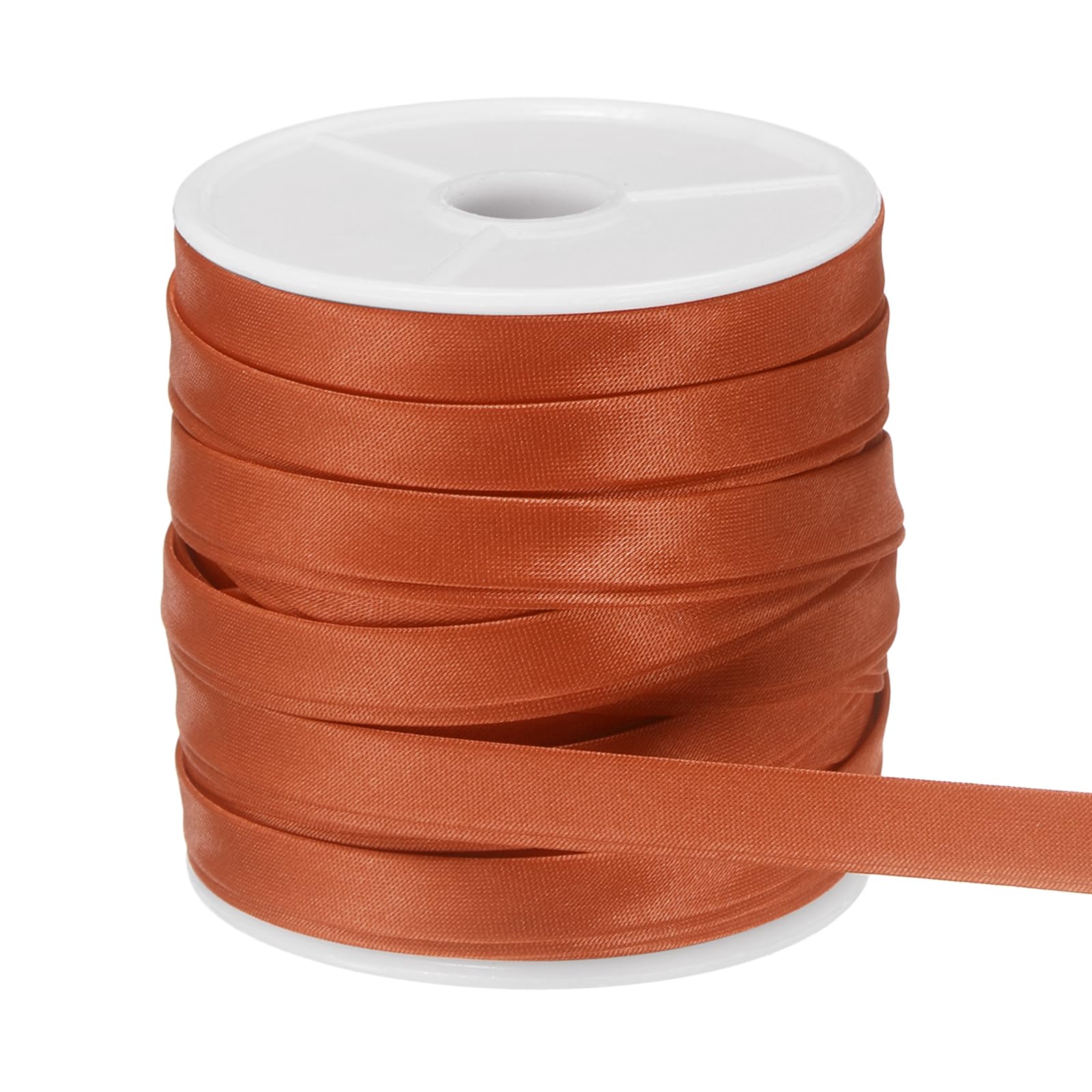 sourcing map Double Fold Bias Tape 3/8" x 25 Yds Dark Brown โ image 1