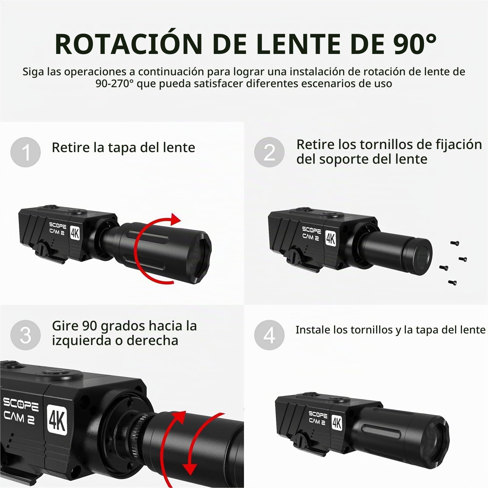 Amazon.com: RunCam ScopeCam2 4K Zoom Action Cámara impermeable