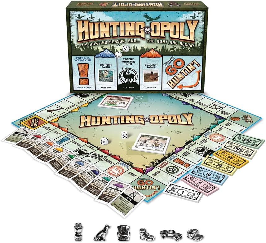 Hunting-Opoly Board Game – It’s Hunting Season and The Hunt has Begun! – for 2 to 6 Players Ages 8 and up