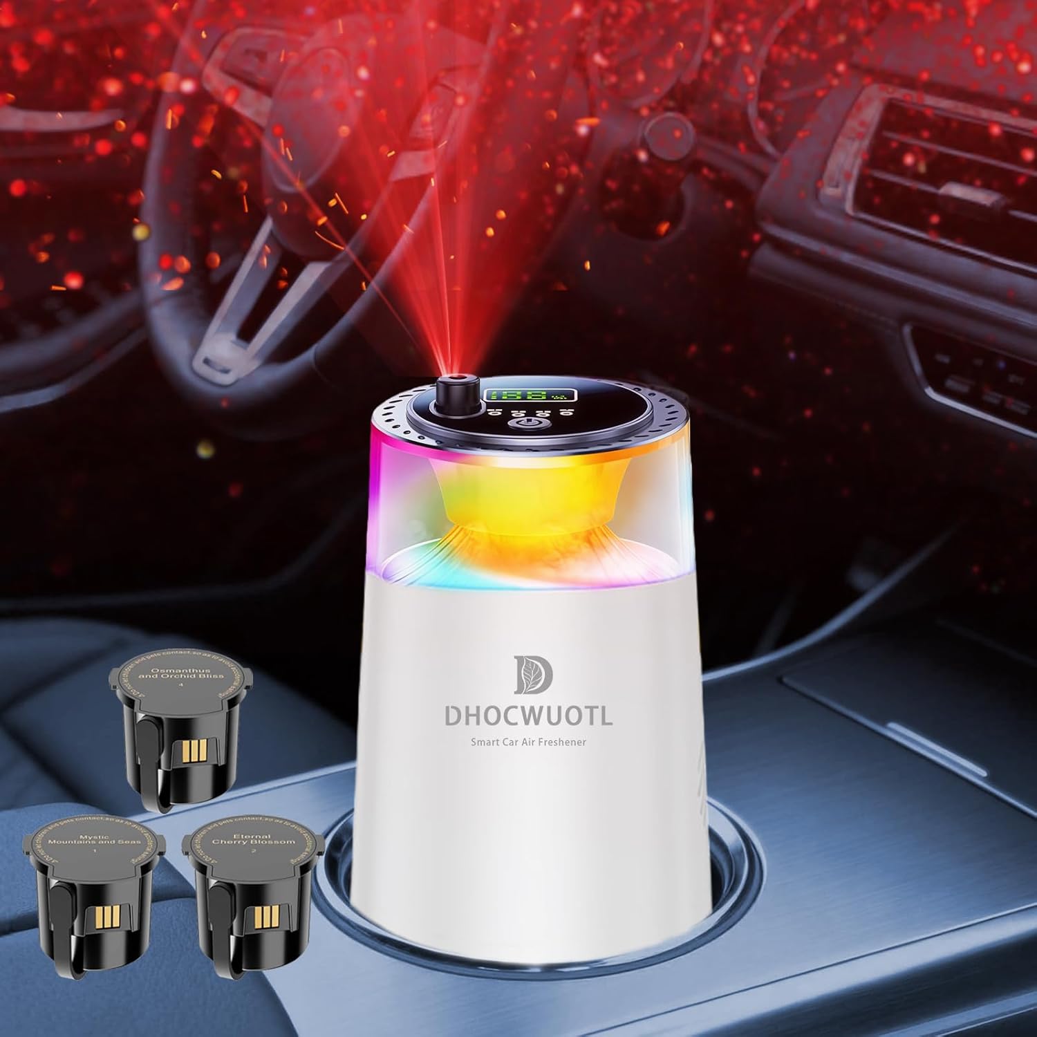 Difusor de Aromas Inteligente para Auto con Luz LED