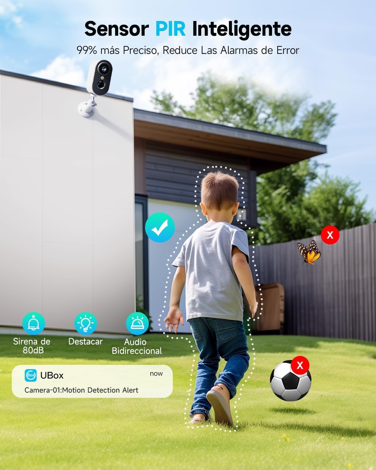 2K Cámara Vigilancia WiFi Exterior Solar - Camaras de Vigilancia sin Cables Exterior/Interior, Bateria Recargable, Visión Nocturna Colorida, Detección de Movimiento PIR, IP66, 2,4 GHz, 2 Pack