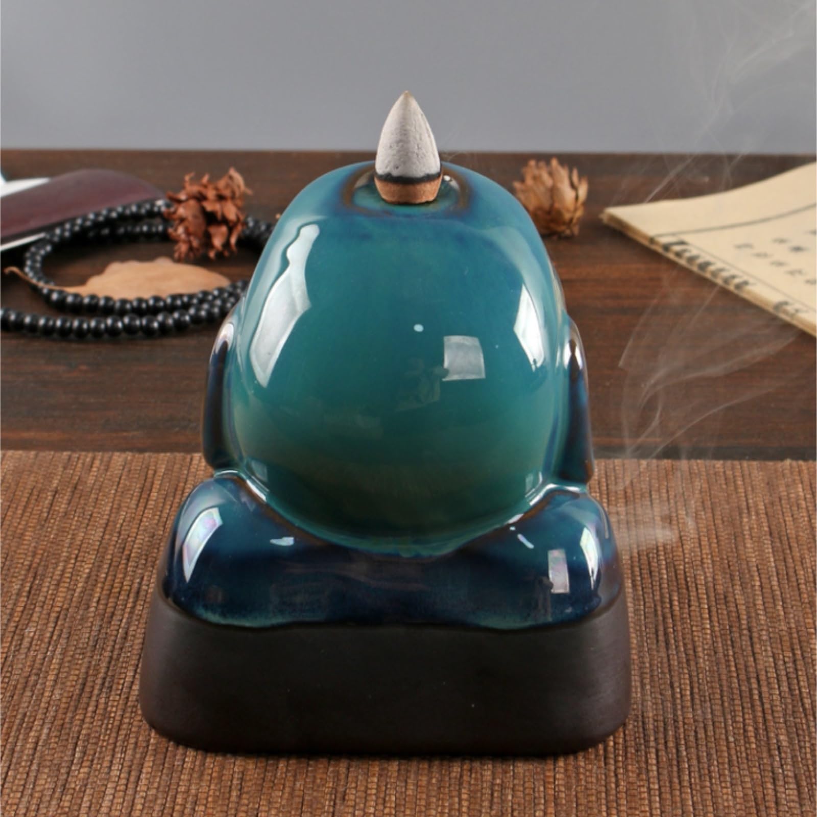 Porta Incenso Bruciatore Incenso Bruciatore di Incenso A Riflusso, Porta Incenso, Ornamenti in Ceramica, Flusso di Fumo, Bruciatore for Aromaterapia Portaincenso per Famiglia