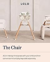 Vista 2 de Lalo The Chair Silla Alta Convertible 3 en 1 para Bebés y Niños Pequeños, Bandeja Apta para Lavavajillas, Reposapiés Ajustable, Verde Salvia