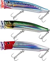 Vista 15 de THKFISH Señuelos para pesca de agua salada de atún para pesca de surf, lubina con ojos 3D para atún GT peces grandes, 5.9 pulgadas, 1 unidad/3