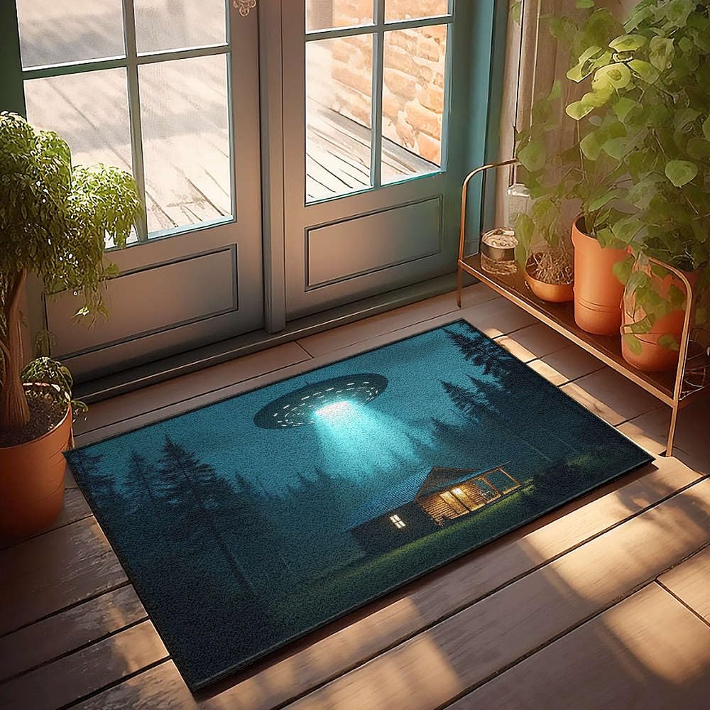 Paillasson automne grand paillasson d'intérieur ovni cabine forestière 65x90