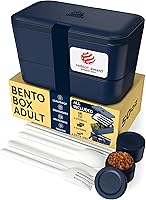 Vista 12 de Umami Caja Bento Todo en 1 con 4 Utensilios, 100% a Prueba de Fugas, Recipientes para Almuerzo Aptos para Lavavajillas y Microondas para Adultos
