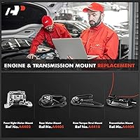 Vista 2 de A-Premium Juego de 4 piezas de montaje de transmisión de motor compatible con Mazda 3 2004 2005 2006 2007 2008 2009 L4 2.0L, gasolina, con montaje