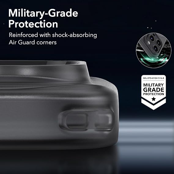 ESR for iPhone 13 Pro Case for MagSafe, Transparent, Frosted Black