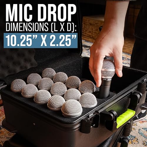 Miniatura 3 de Shure by Gator - Funda moldeada con gotas para 15 micrófonos