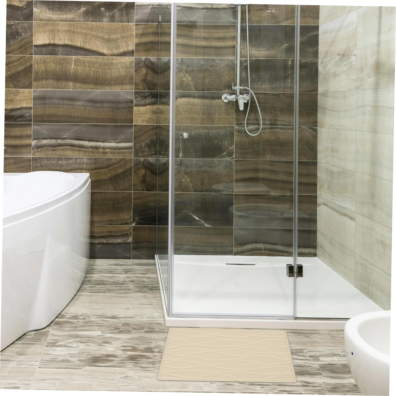 Beavorty Alfombrilla de Baño con Ventosas de Goma Antideslizante para Bañera y Ducha, Adecuado para Hoteles y Hogar