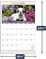 Vista 4 de AT-A-GLANCE® Calendario mensual de pared para cachorros, 15-1/2 x 22-3/4 pulgadas, enero a diciembre de 2024, DMW16728
