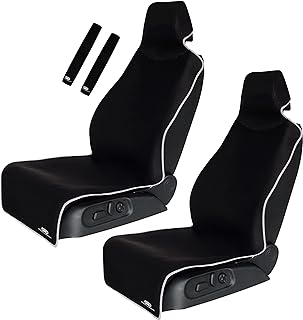 Gorla Gear 2 Pack Black Premium Universal Fit Waterproof Stain Resistant Car Seat Cover Neoprene Non-Slip Bucket Seat Dog Sweat Proof Protector Save Your Leather Cloth Seats Automotive Van Truck SUV