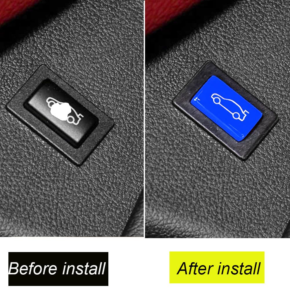 Blue Car Trunk Button Compatible with BMW 1' E81/E82, 2' F22/F23,3' E90/F30,4' F32, 5' E60/F10/F11, 6' E63/F12, 7' F01/F02, X1 E84,X3 F25, Z4 Series E89/G29 Rear Trunk Tailgate Button Replacement