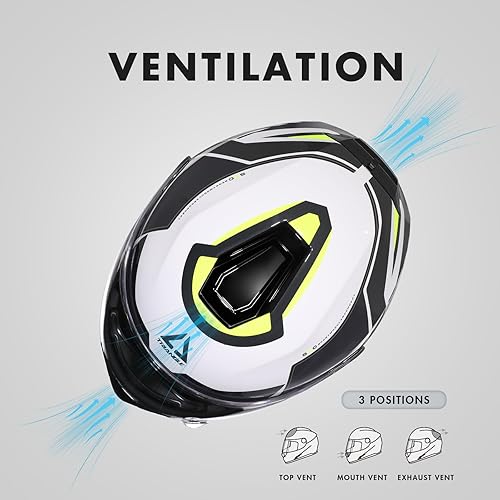 Miniatura 5 de TRIANGLE Cascos modulares de motocicleta, casco de cara completa, doble visera abatible para adultos, hombres y mujeres, aprobado por DOT