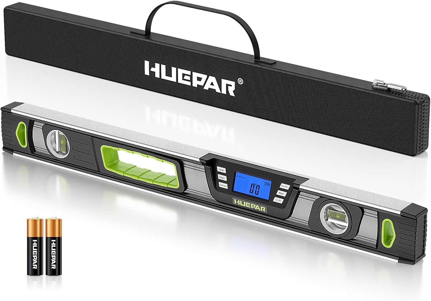 Huepar 24-Inch Digital Level, Professional Magnetic Electronic Torpedo Level with LCD Display, Audible Alerts, IP54 Dust/Waterproof, Angle Finder Tool with Carrying Case-picture-50