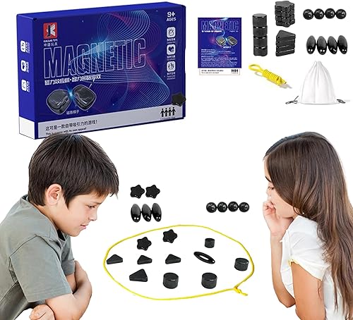 Juego de ajedrez magnético, juego magnético 2024 con juegos de mesa divertidos de cuerda para familiares, niños y adultos, juegos de mesa para 2