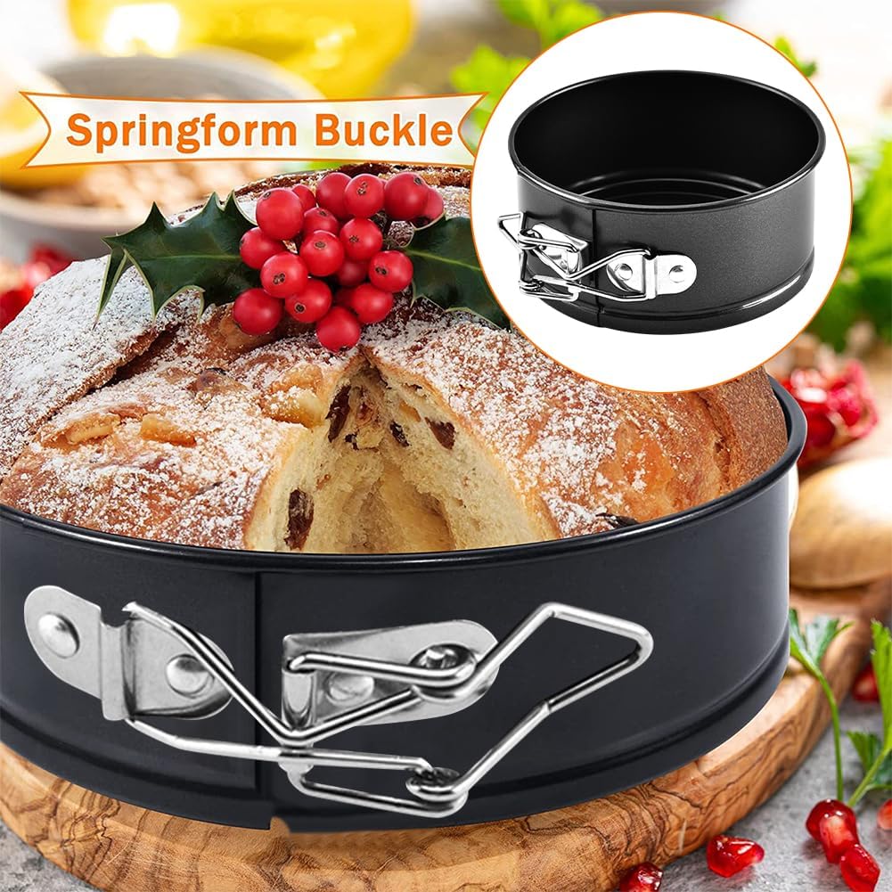 4 Inch Springform Pans Set of 4, Mini Cheesecake Pans with Removable Bottom