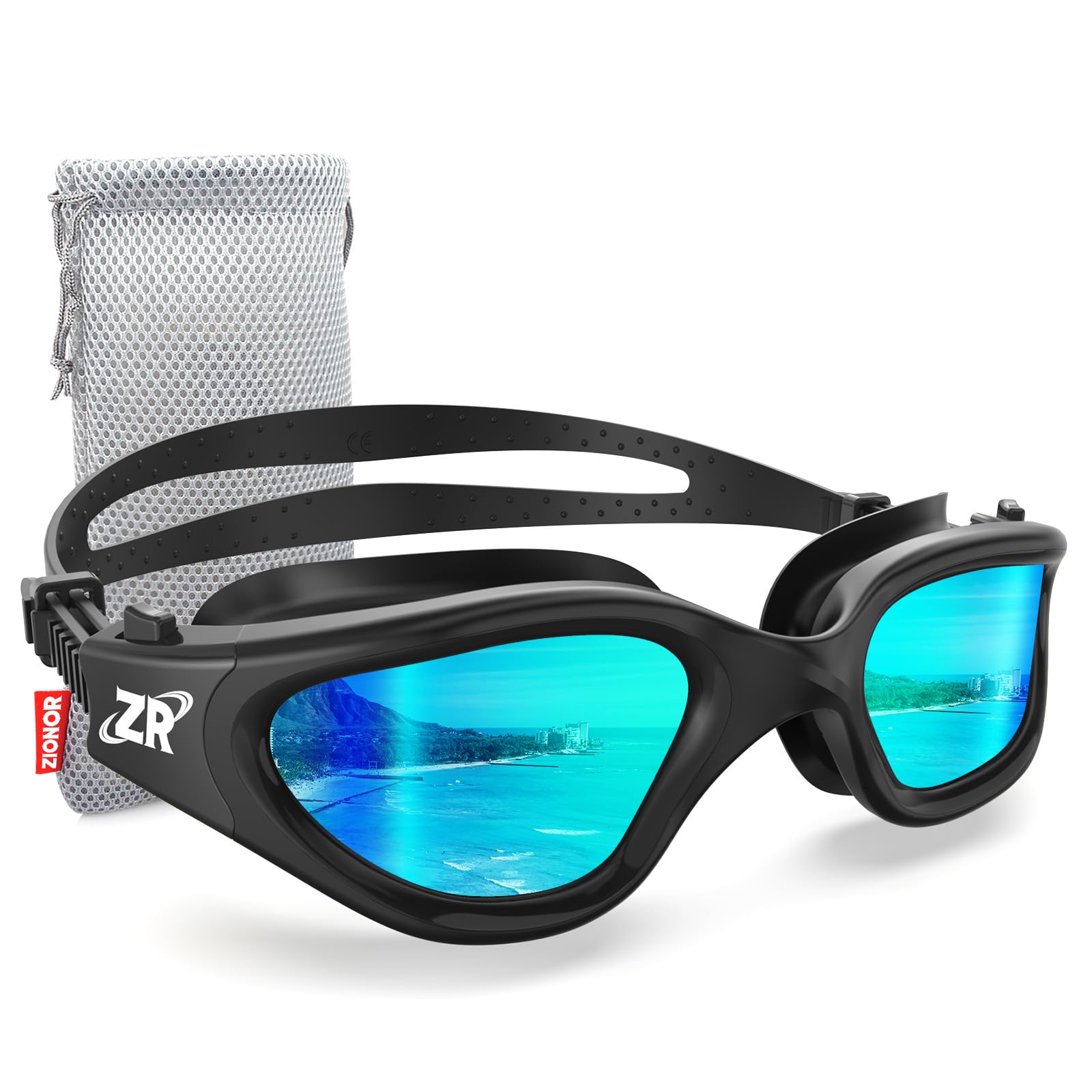 ZIONOR G1 NEW Polarisierte Schwimmbrille für Erwachsene Damen Herren – Beschlagfrei, 100% UV-Schutz, wasserdicht & verstellbares Nasenstück