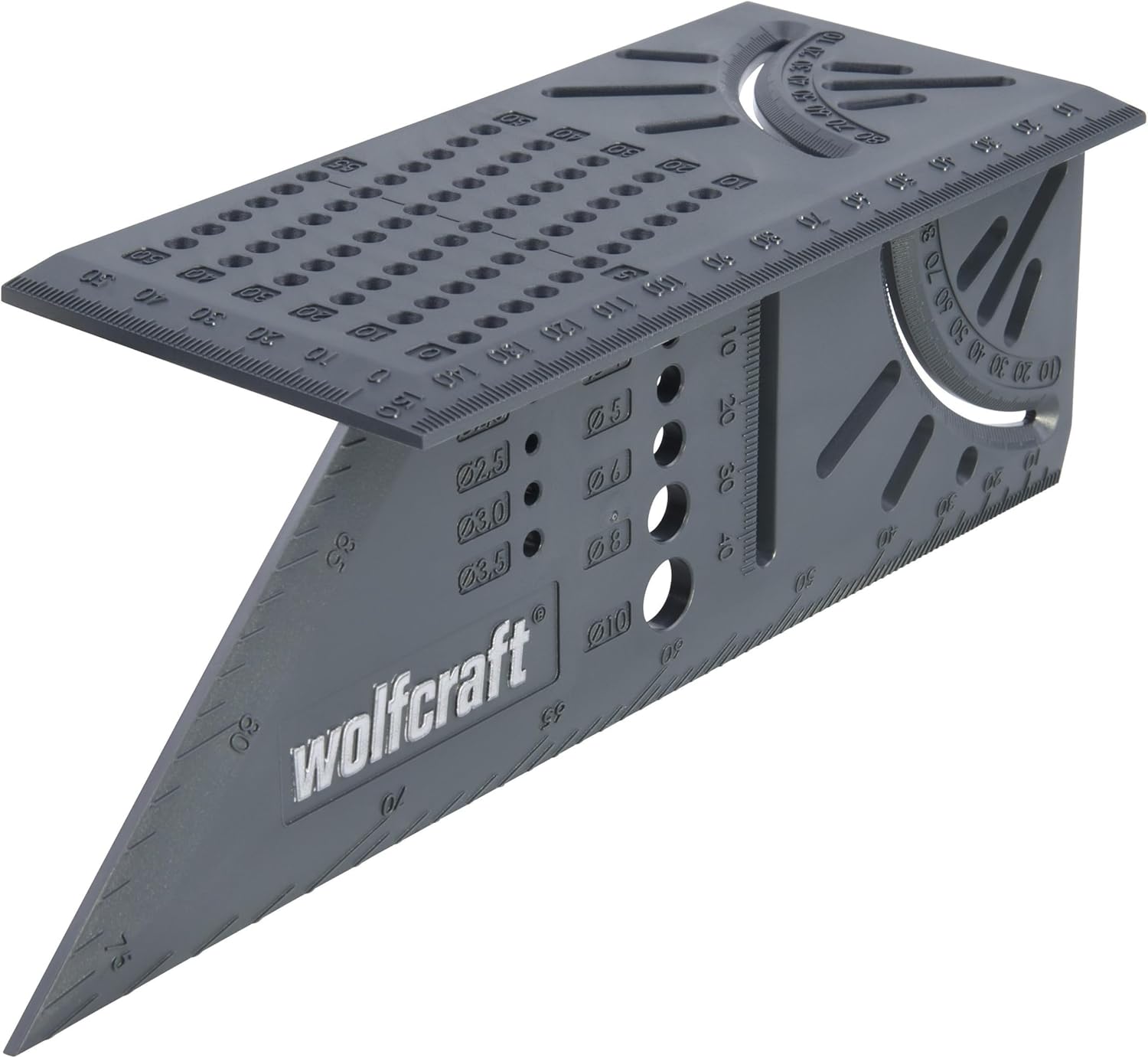 wolfcraft Escuadra 3D I 5208000 I Para trabajar con piezas tridimensionales