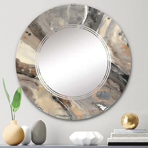 Miniatura 2 de Morning Effervescence III - Espejo de tocador, espejos de baño, espejos de pared para sala de estar, dormitorio, espejo redondo, grande, 24 x 24