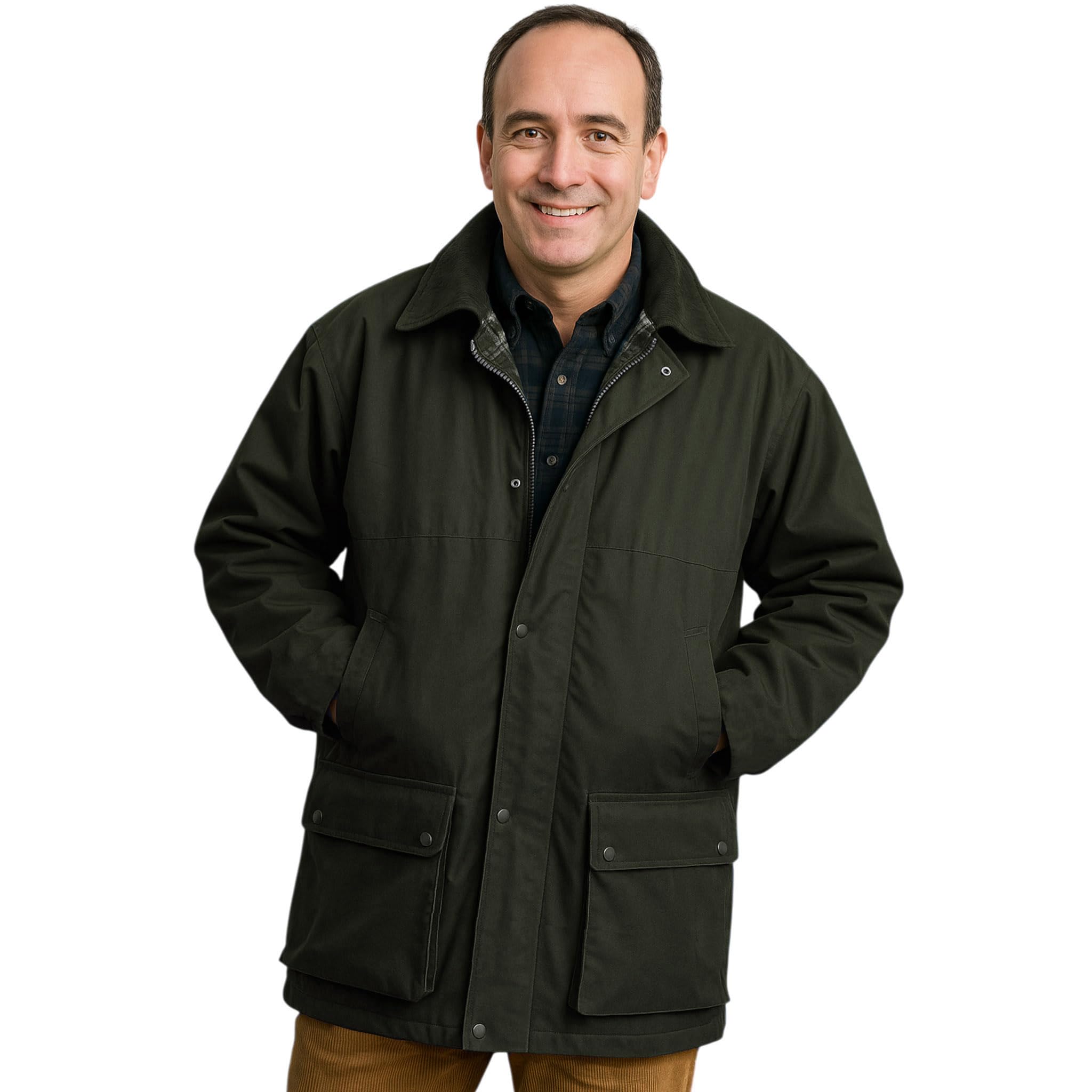 Coolandnew Game Unpadded Lightweight Wax Jacket - Olive - Xl