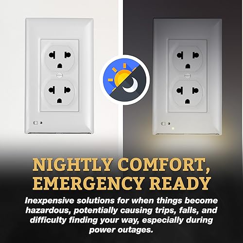 Miniatura 3 de briteOWL Cubierta de salida de luz LED por falla de energía, no se ve afectada por un corte de electricidad, iluminación de respaldo LED de