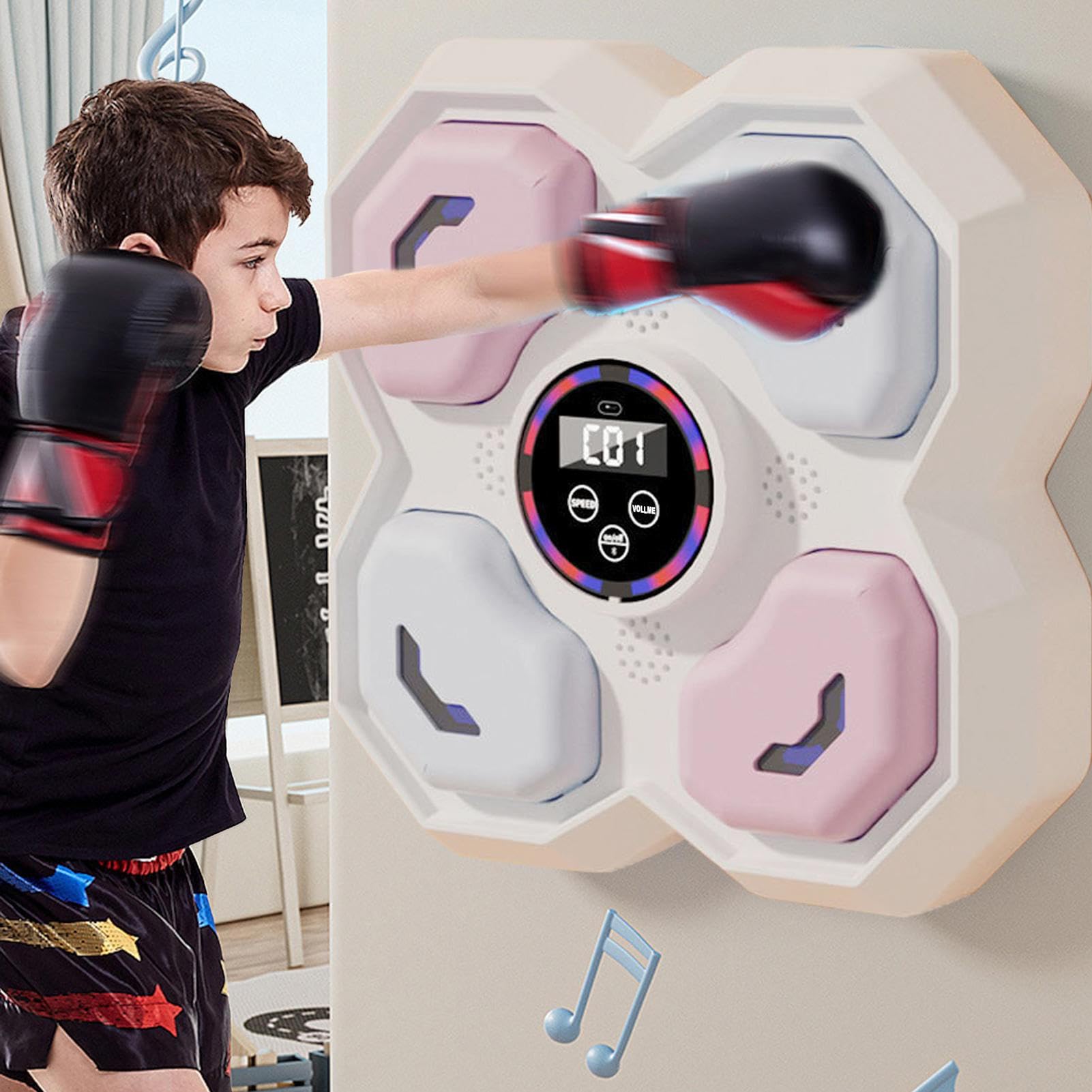 Bersaglio elettronico da boxe, attrezzatura intelligente per allenamento indoor, macchina da boxe elettronica, per uomini, ragazzi, ragazze, giovani, adolescenti, figlio, figlia, amici