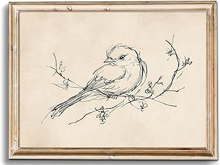 27 Spa Bathroom Ideas to Relax Recharge and Feel Refreshed Every Day 89 uniro Vintage Wall Art Prints Farmhouse Decor Bird Sketch Canvas Oil Pai...