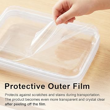 HOUYEE 3 Pack Clear Hard Shell Zipper Case (M,L,XL)