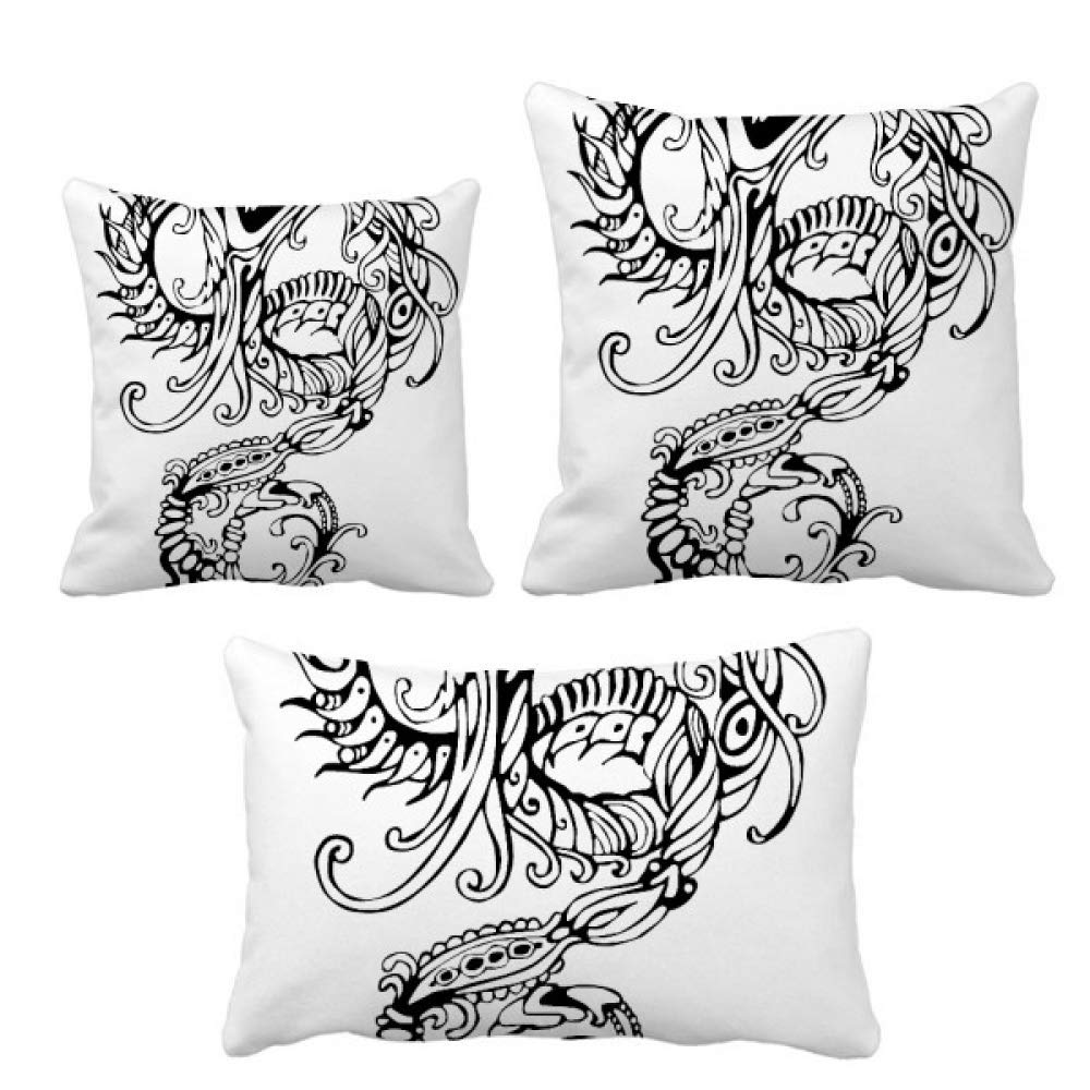 Housse de coussin dragon decoration canape salon style chinois