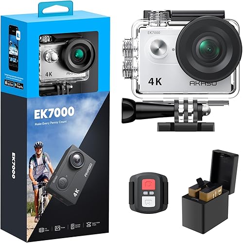 Miniatura 9 de Videocámara sumergible DV con wifi AAKASO EK7000 4K Action Camera Sports Black, Blue, Silver